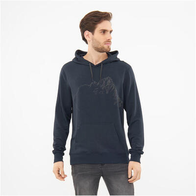 Felpa con cappuccio uomo Viking Panaka blu navy M
