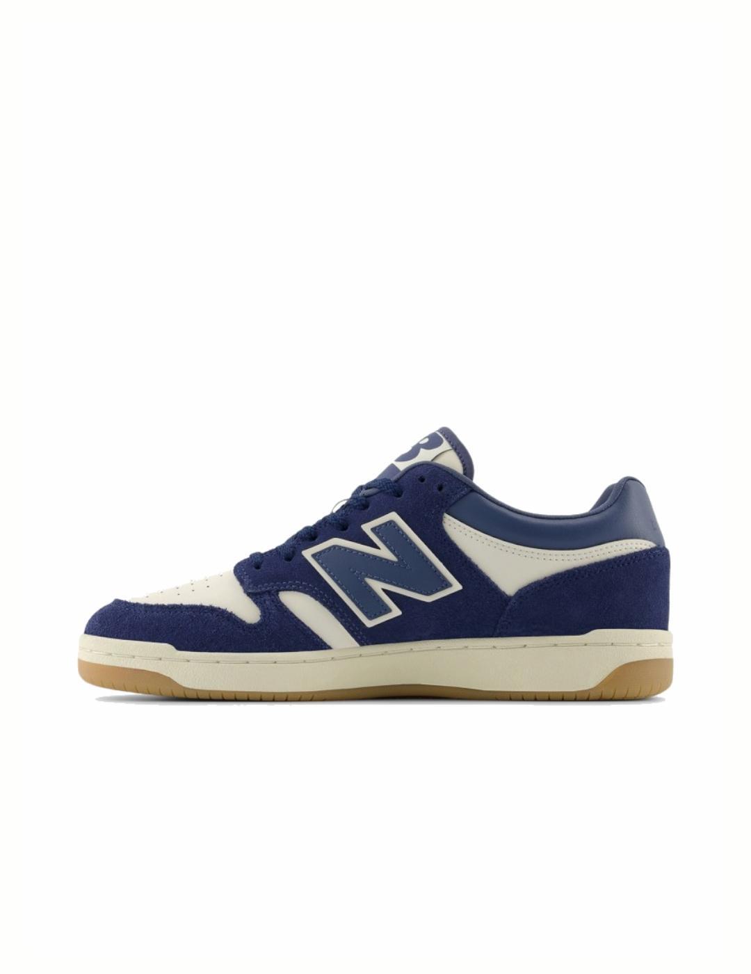 Chaussures pour hommes New Balance 480lpc en cuir bleu 2/6