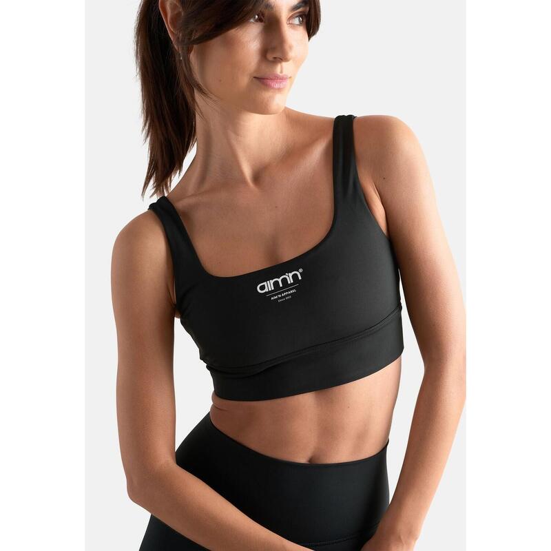 Sportbeha Edge Core Yoga Dames Zwart aim'n