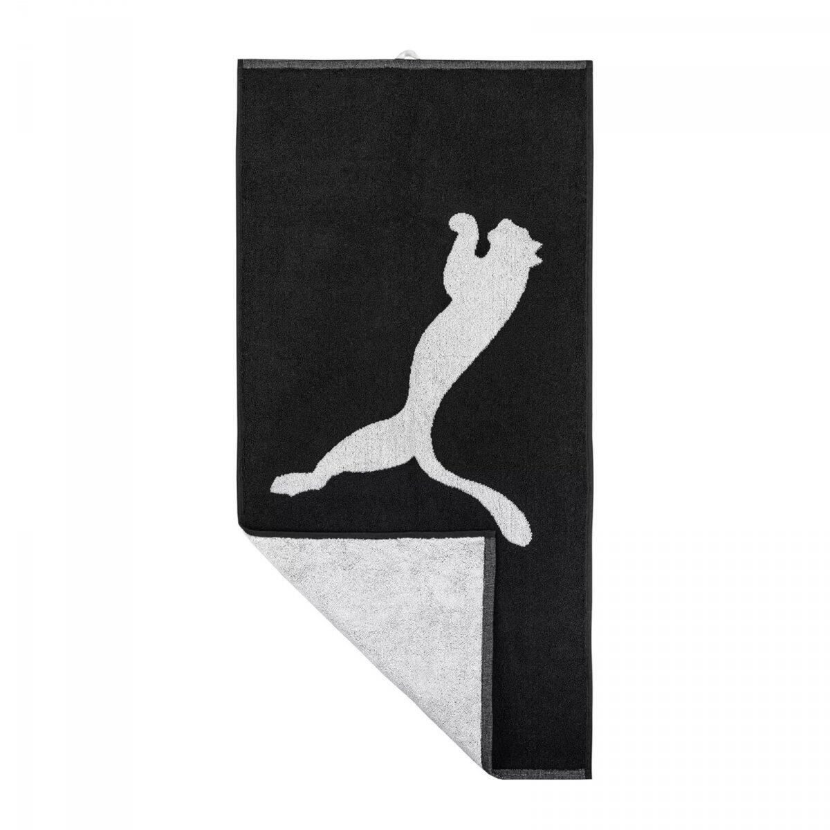 Toalha preta de puma 70x140cm - absorvente e durável