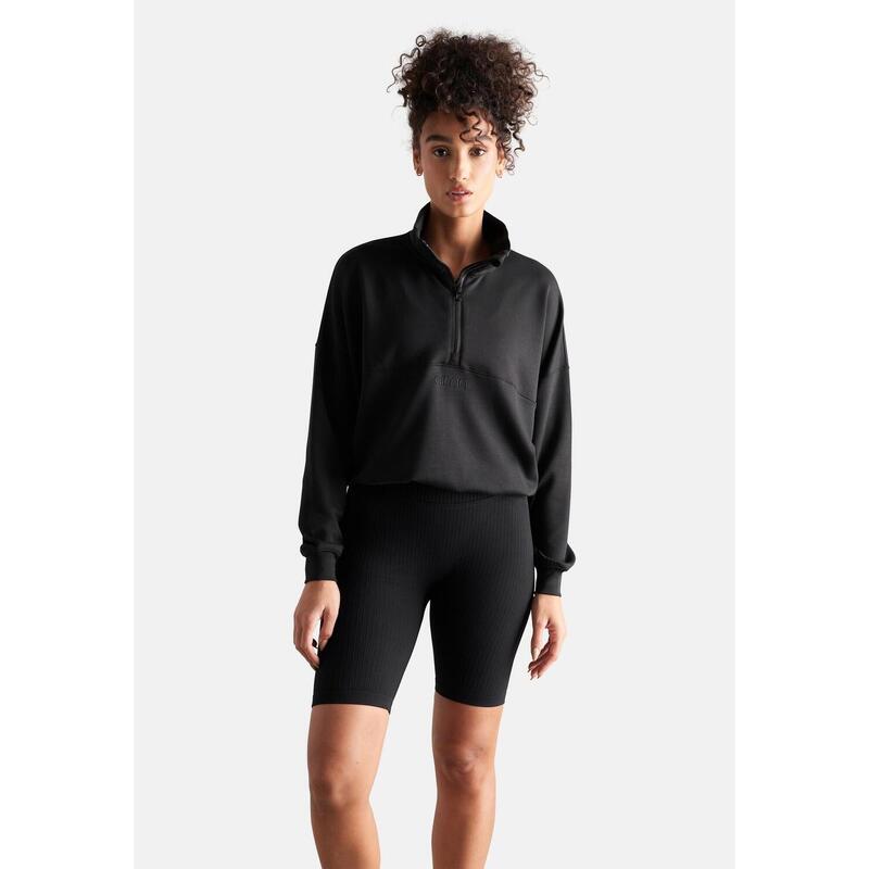 Black Comfy Half Zip