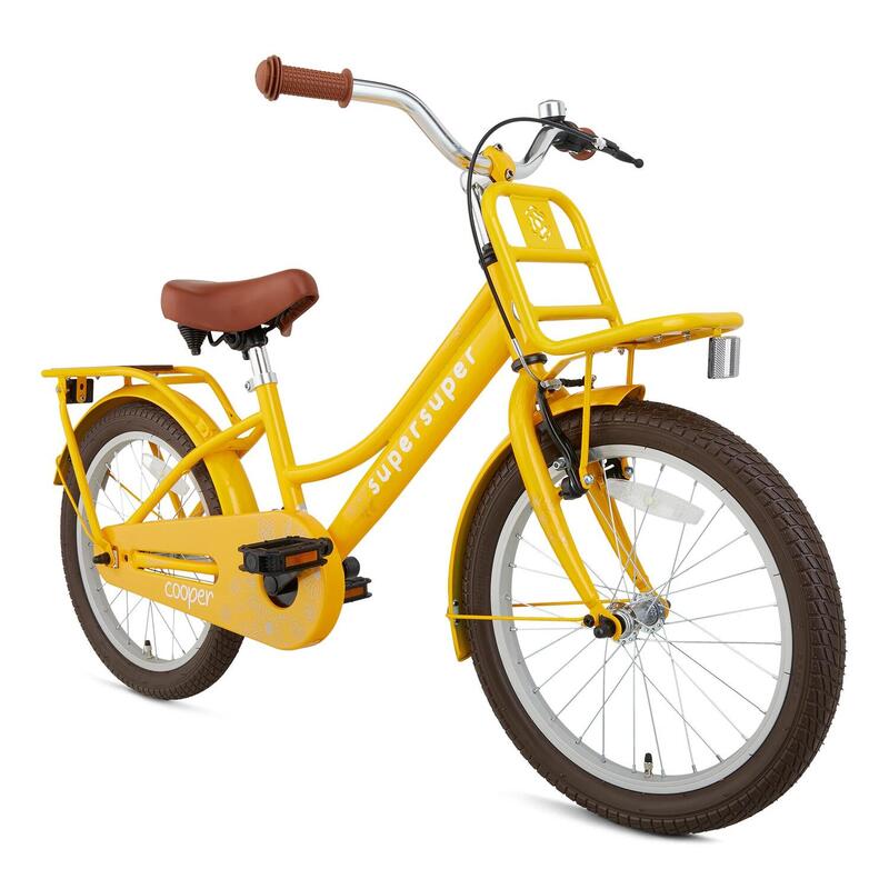 Vélo enfant SuperSuper Cooper Bamboo - 18 pouces - Jaune