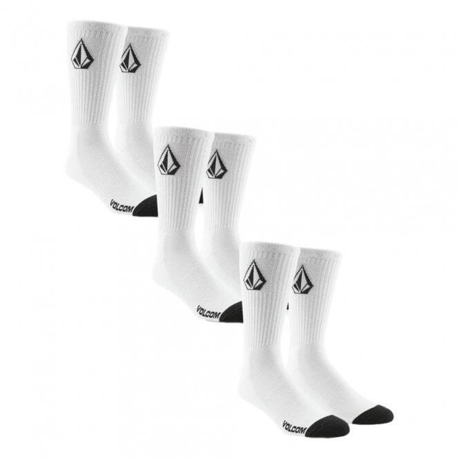 Meias Volcom Full stone para unissexo em branco 3/5