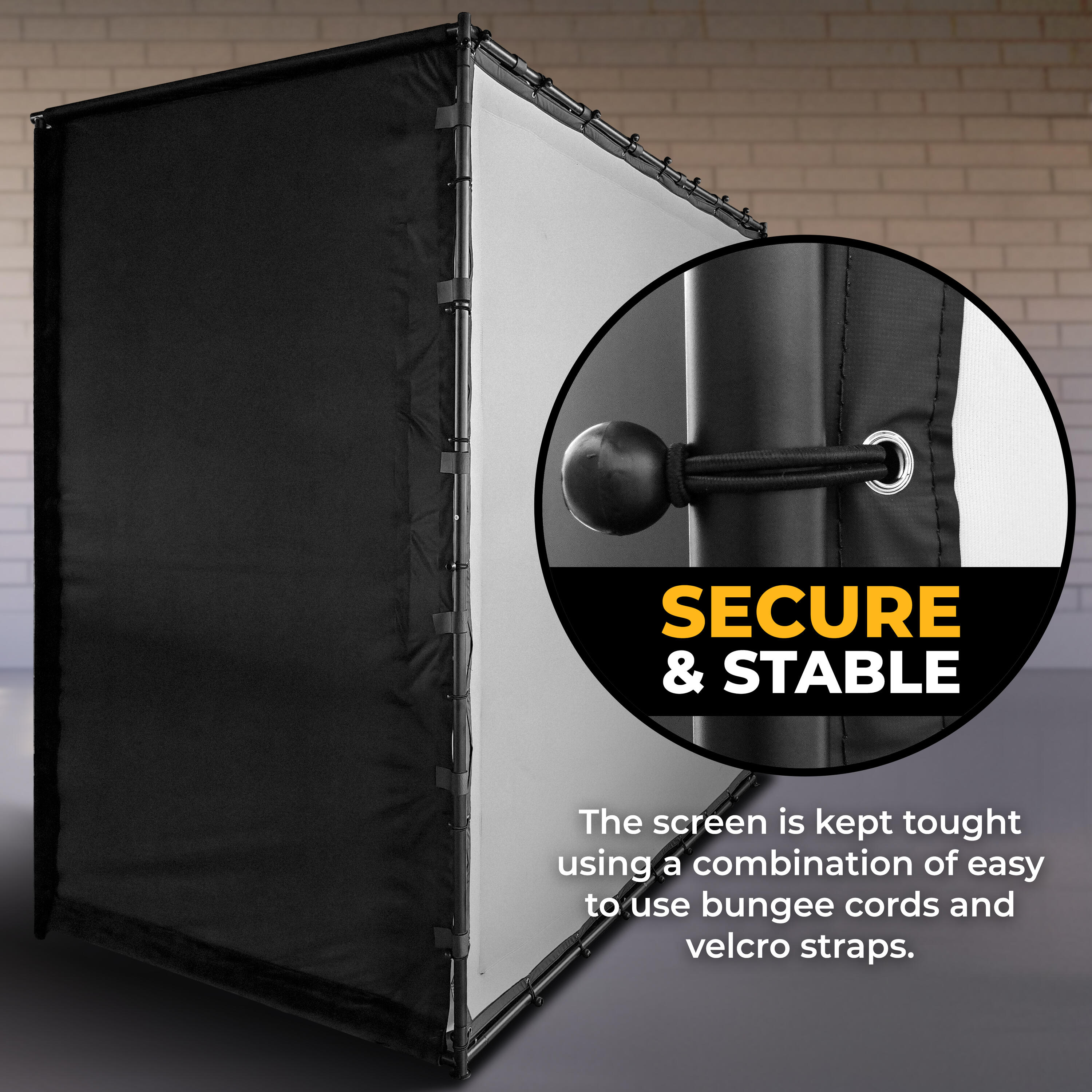 Golf Simulator Enclosure With Impact Screen 3 x 2.5 x 1.5m 7/7