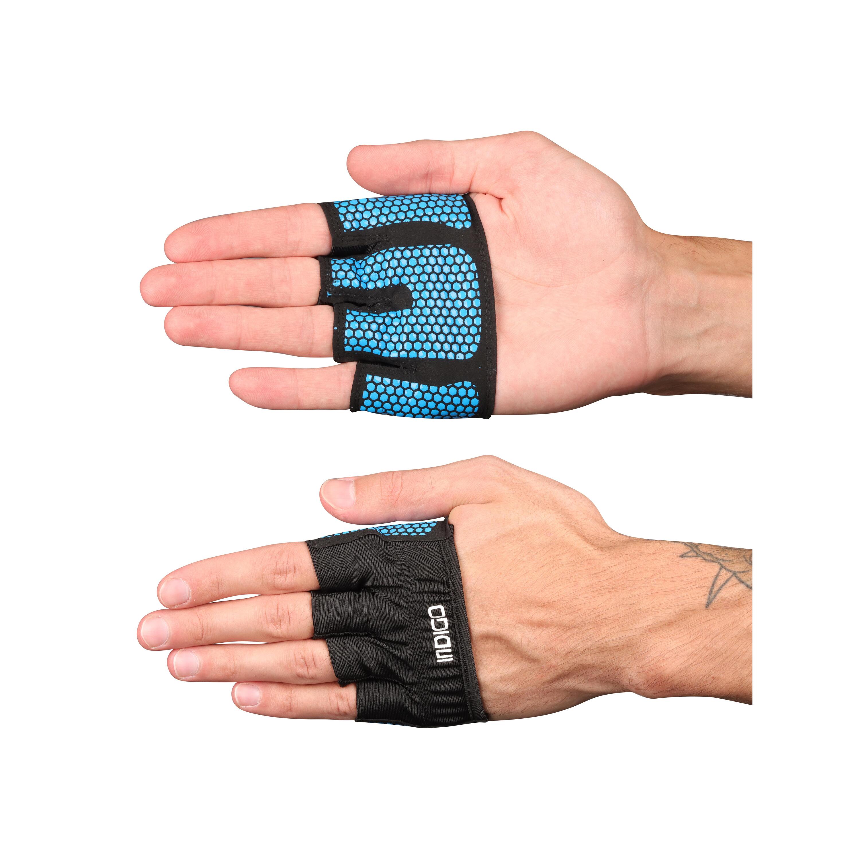 INDIGO SPORTS Guantes de Entrenamiento para Cross Training Antideslizantes INDIGO Azul Talle M