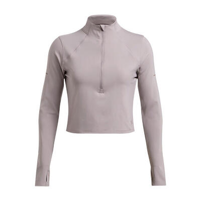Under armour launch elite half zip hardloopshirt voor dames met lange mouwen