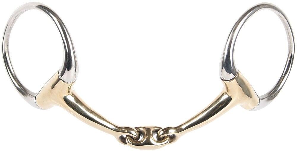 HARRYS HORSE Bustrens Dubbelgebroken Anatomisch Gold Brass - Bit - 13mm -
