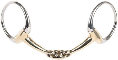 Bustrens dubbelgebroken anatomisch gold brass - bit - 13mm -