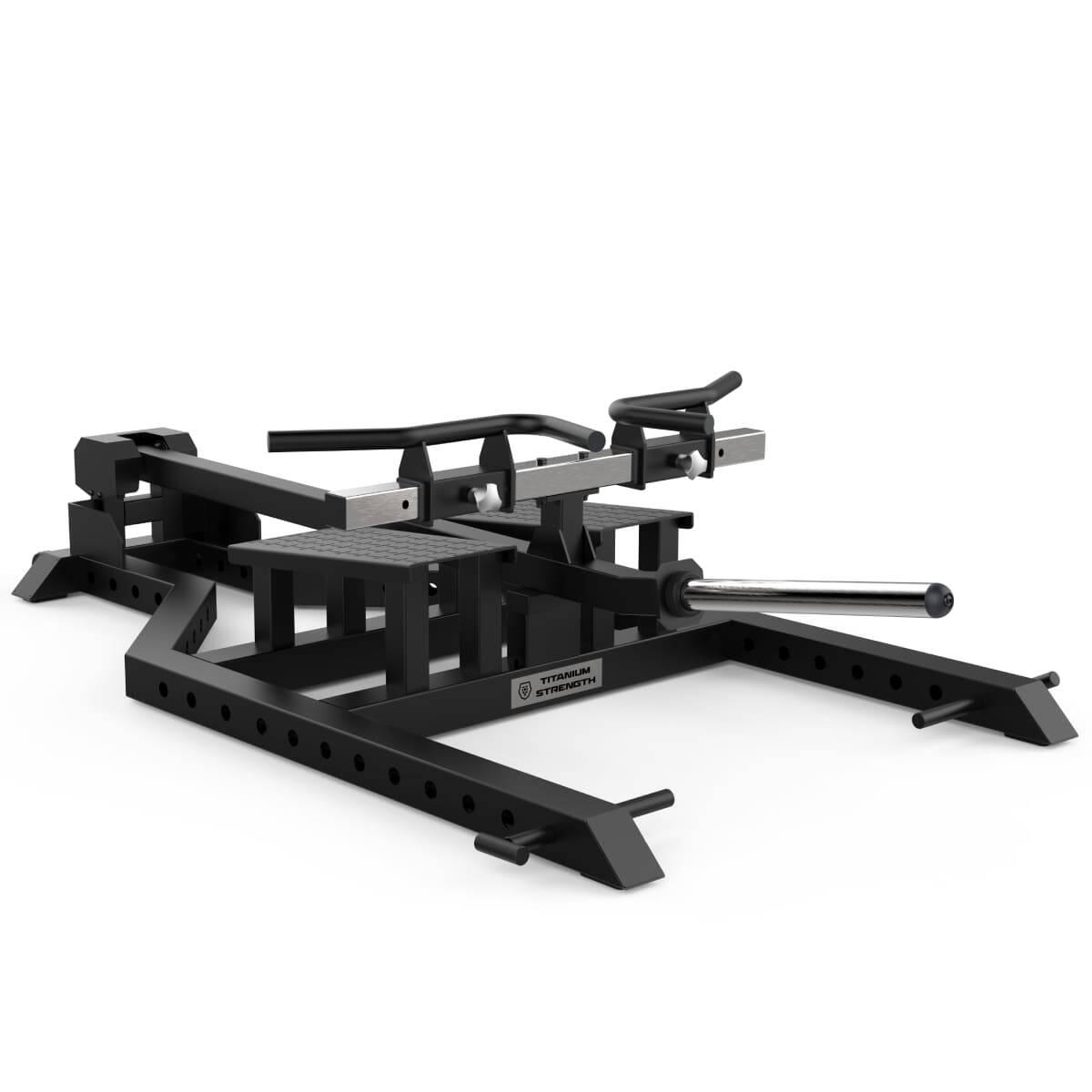 Remo en Punta con Barra T de Pie Titanium Strength 1/3