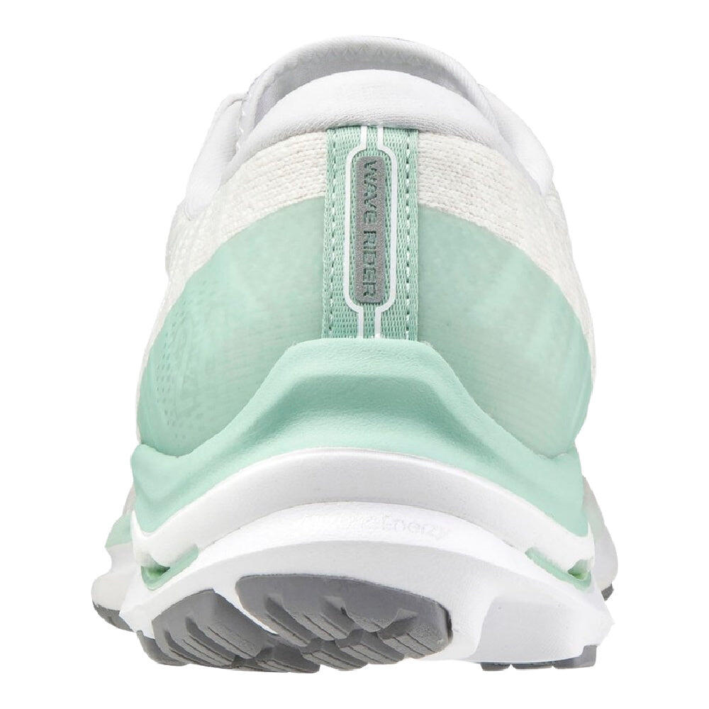 Mizuno | Womens Wave Rider 24 Waveknit (White/Grey Jade)