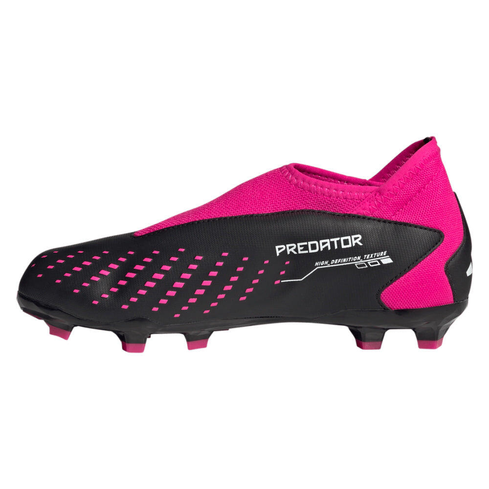 Adidas Kids Predator Accuracy.3 Laceless Firm Ground Black Team Shock Pink 2