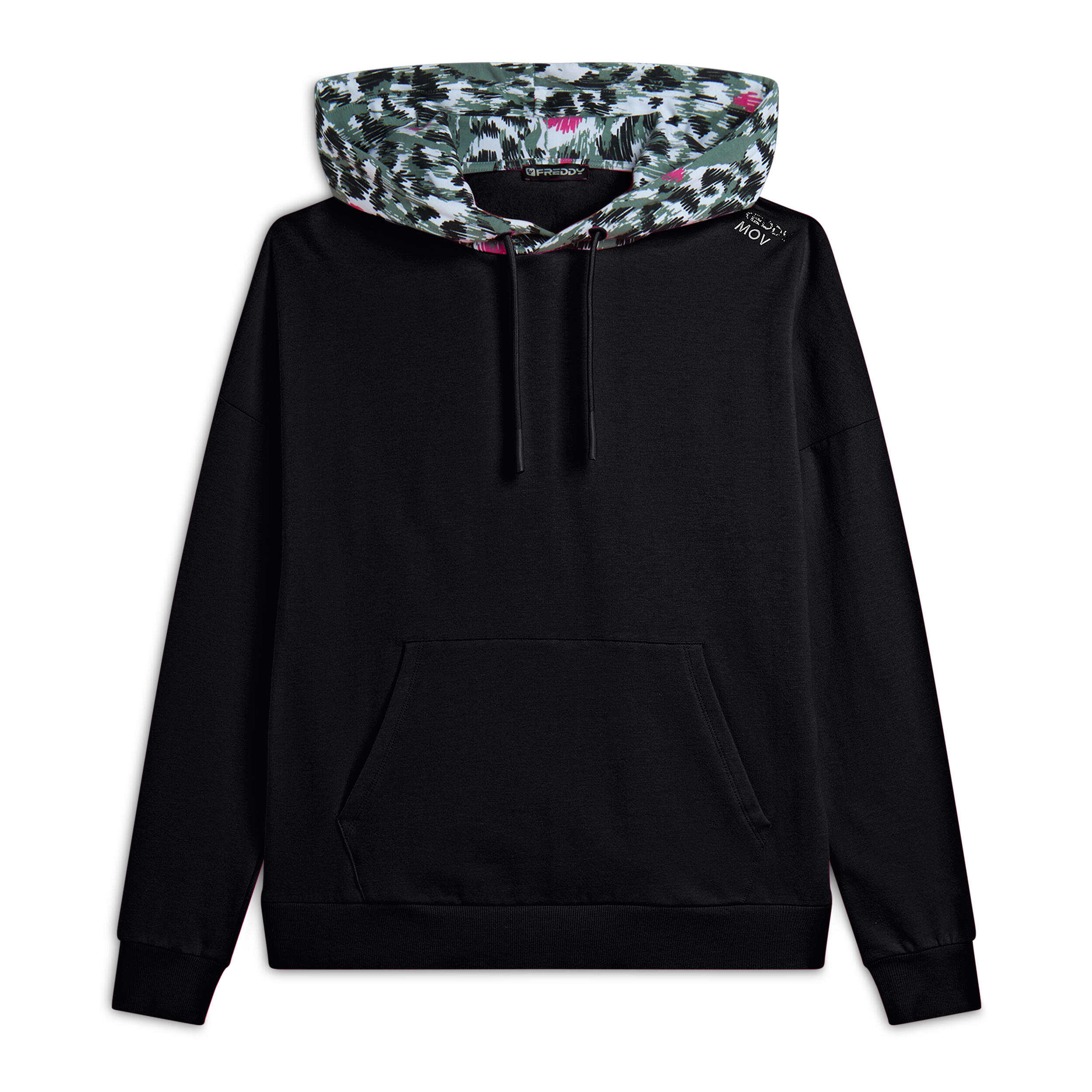 FREDDY Felpa donna comfort fit con cappuccio maculato