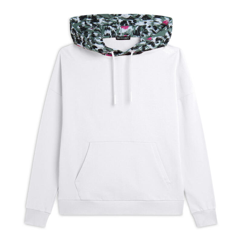 Sweat-shirt à capuche tacheté pour femme, coupe confortable