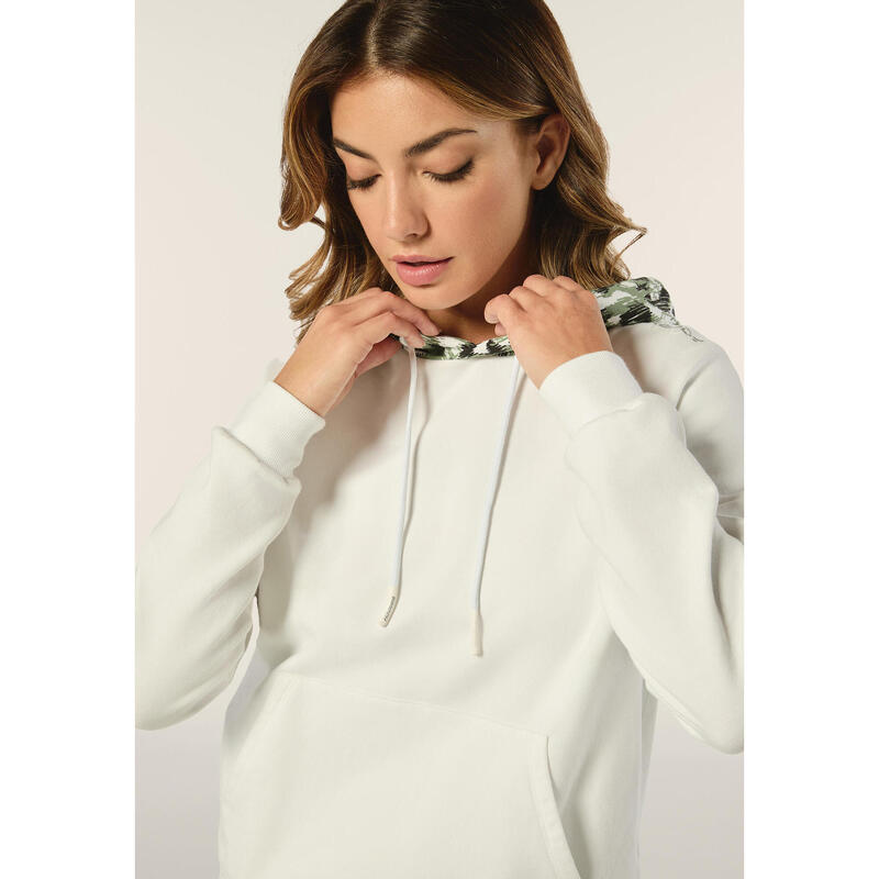Sweat-shirt à capuche tacheté pour femme, coupe confortable