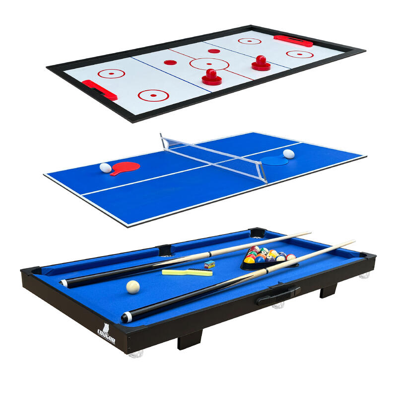 Cougar All-in-One 3-in-1 Table Multi Jeux en bleu | Mini table de jeu