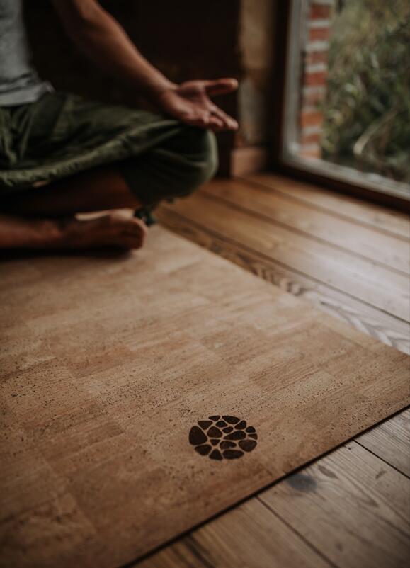 Esterilla de yoga de corcho Premium – con correa de transporte - 183x65x0,5cm 1/5