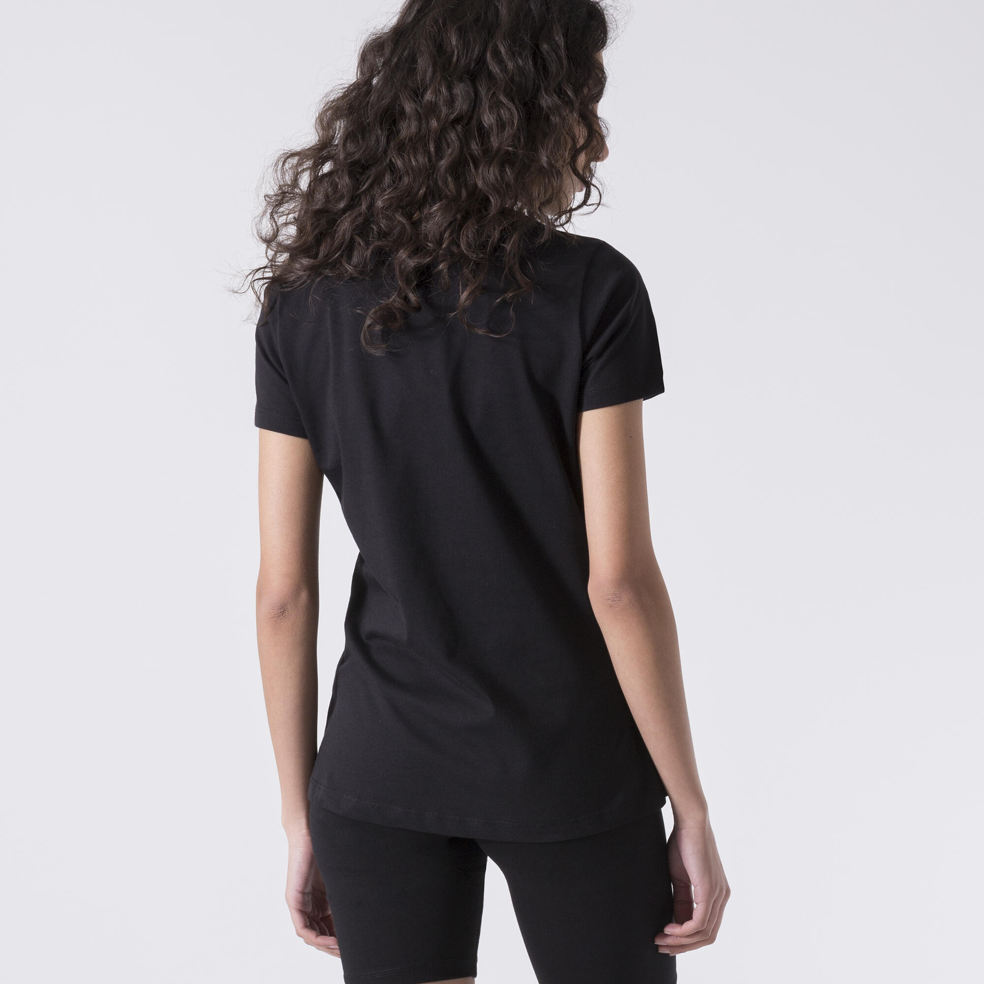 CAMISETA BÁSICA DE JERSEY NEGRO ALGODÓN 3/6