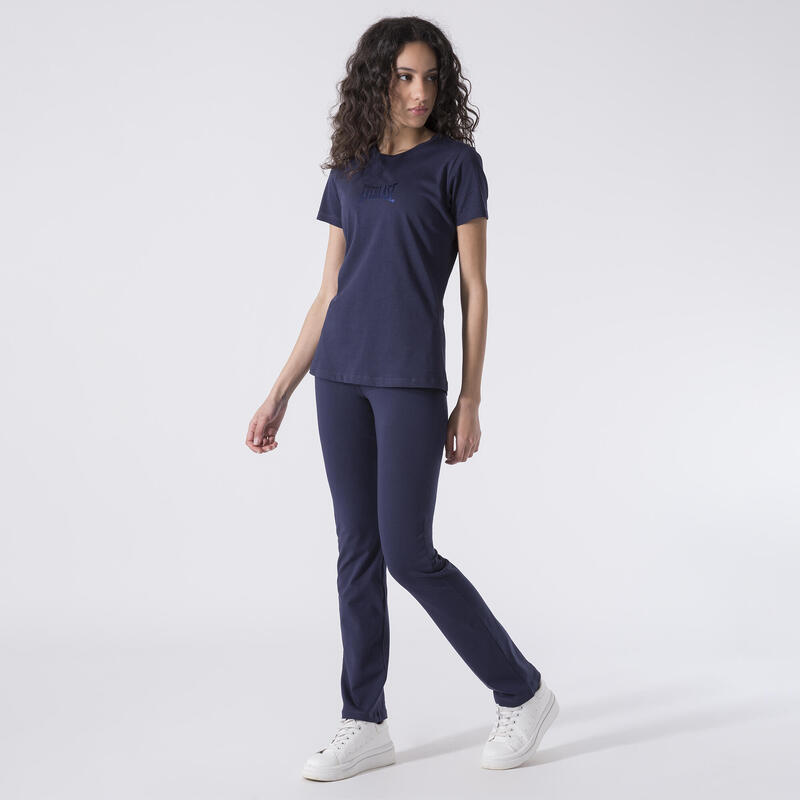 T-SHIRT BASIQUE EN JERSEY BLU NAVY COTON