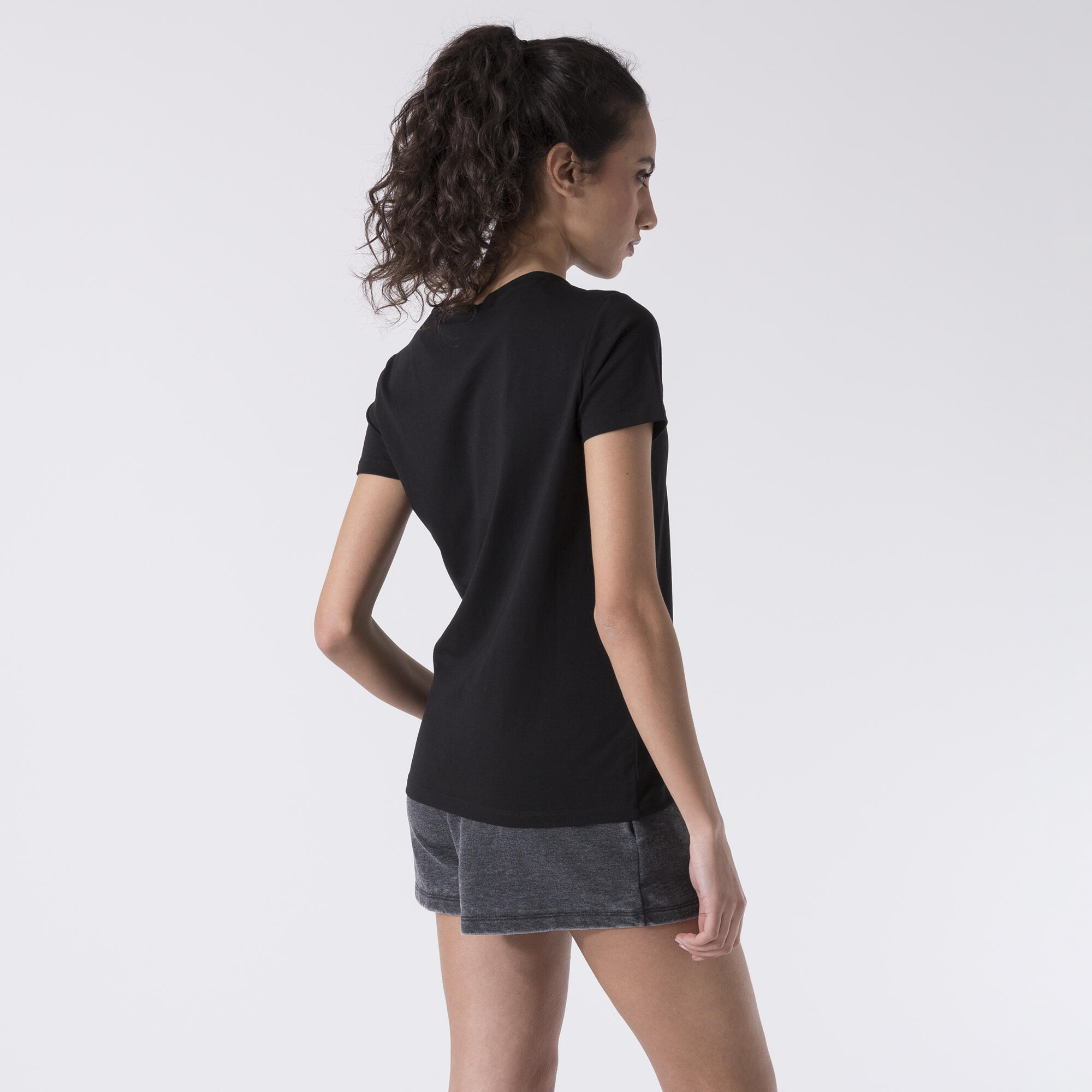 PLAYERA MINIMAL BOXING NEGRO ALGODÓN, MODAL, ELASTANO 3/6