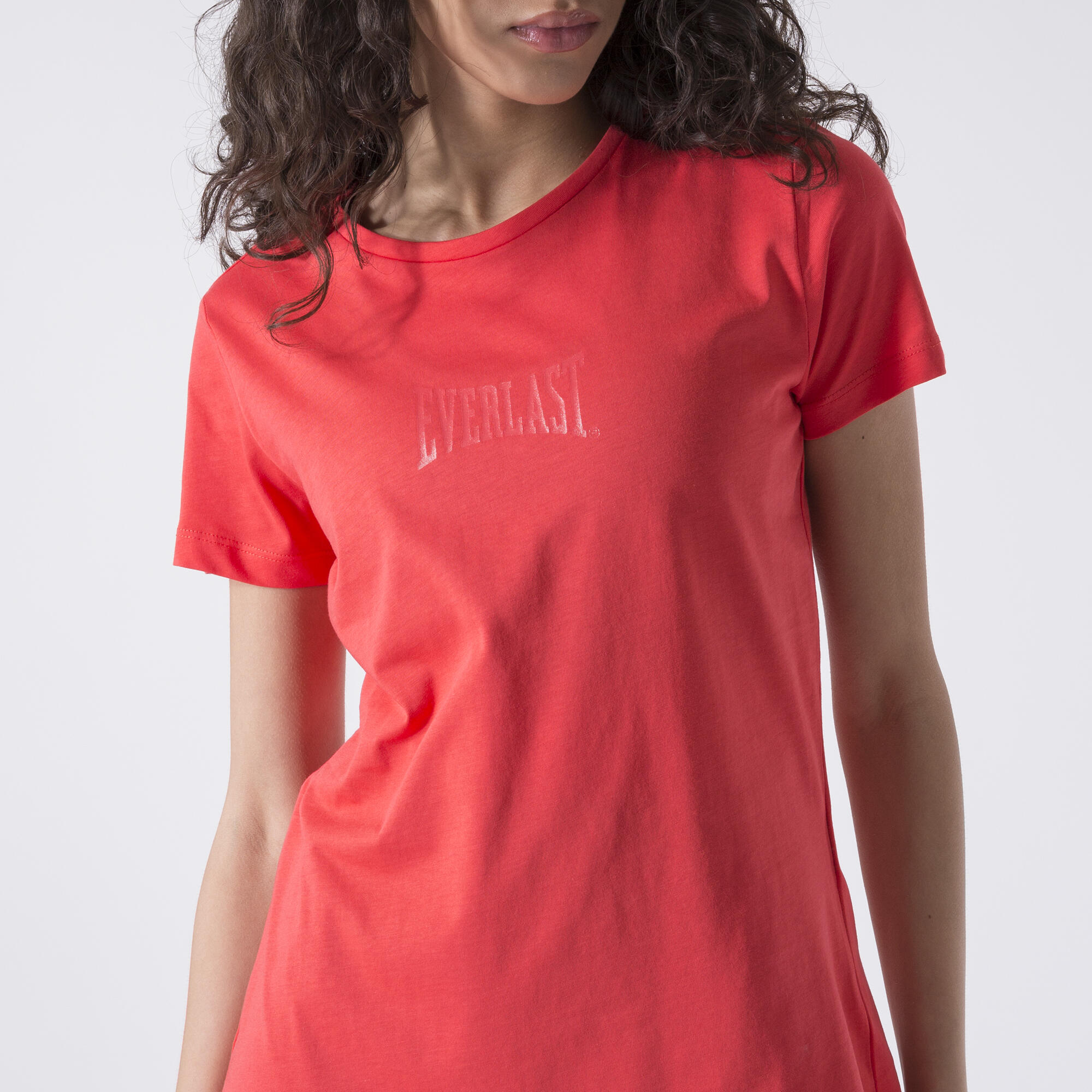 T-SHIRT BASIC IN JERSEY ROSSO CORALLO COTONE 3/6