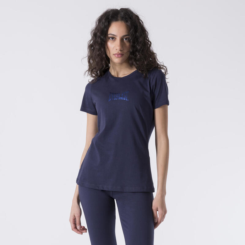 BASIS T-SHIRT IN JERSEY BLU NAVY KATOEN