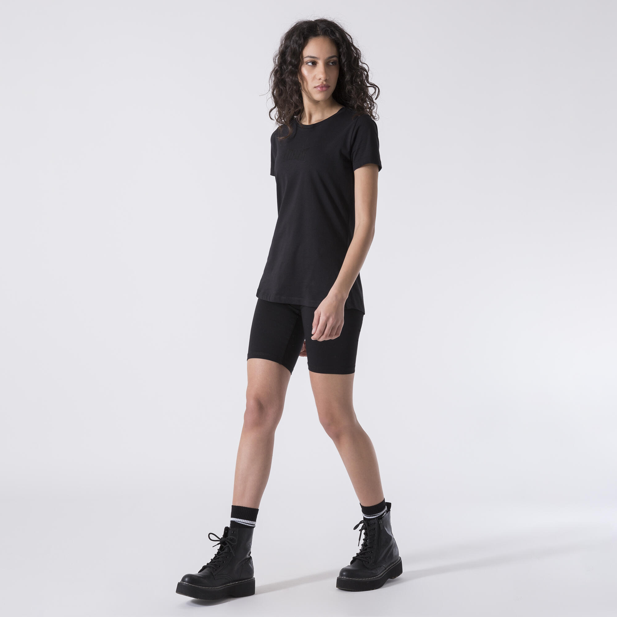 CAMISETA BÁSICA DE JERSEY NEGRO ALGODÓN 2/6