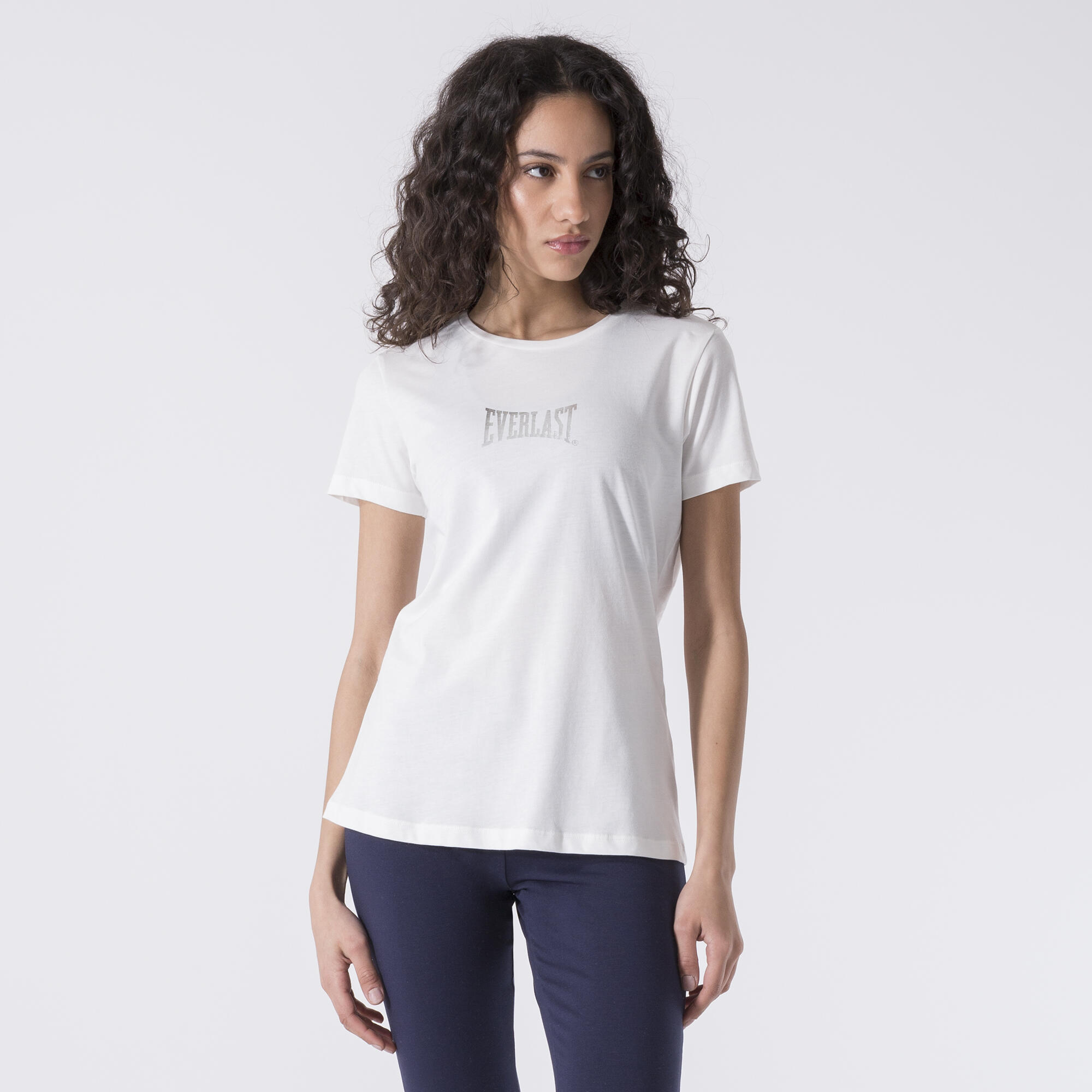 EVERLAST CAMISETA BÁSICA DE JERSEY OFF WHITE ALGODÓN