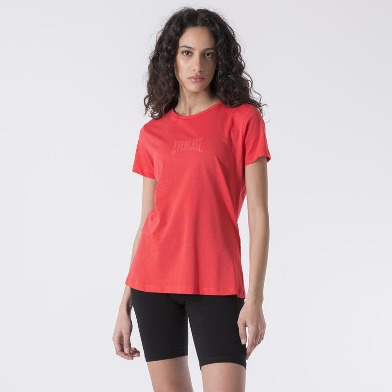 T-SHIRT BASIQUE EN JERSEY RED CORAL COTON