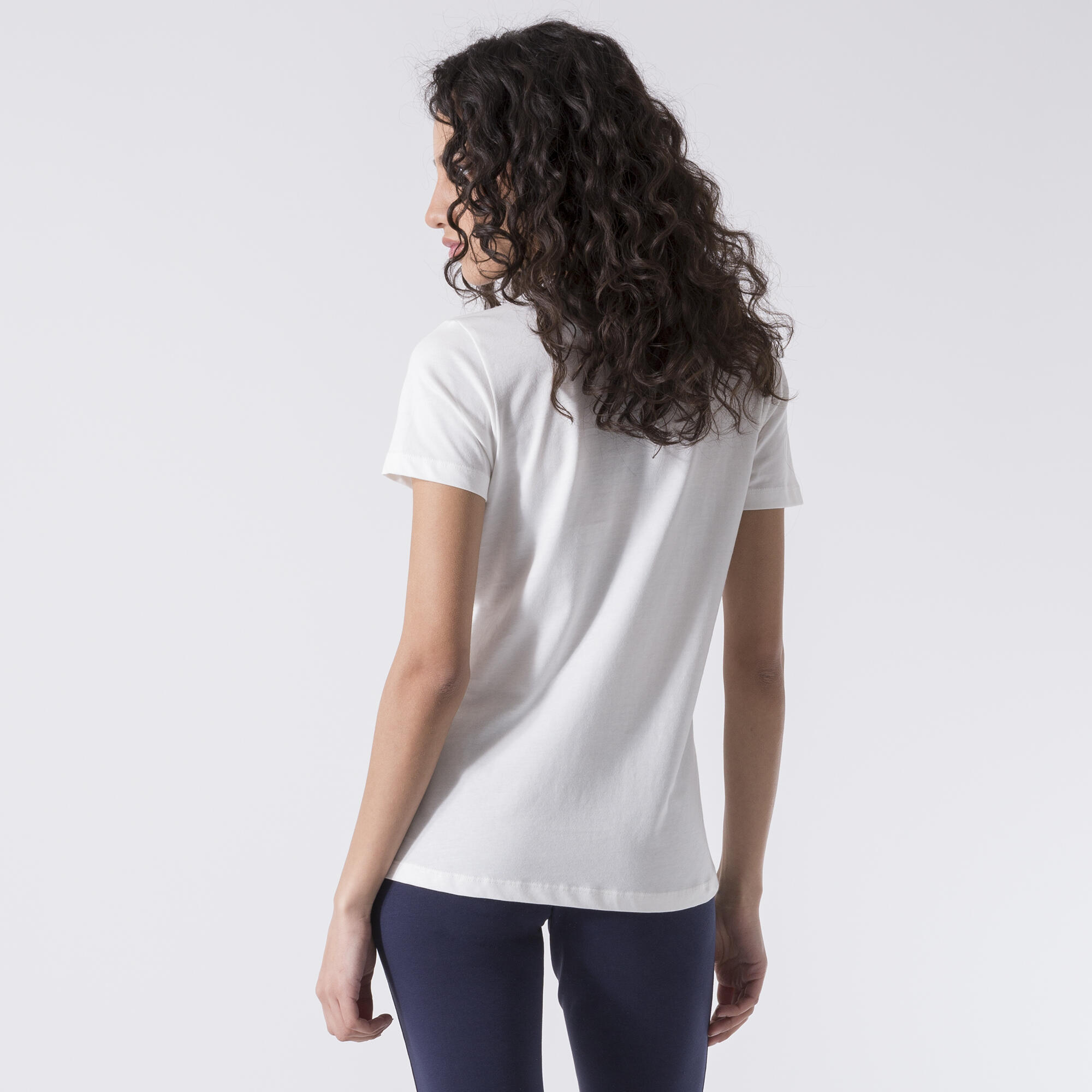 T-SHIRT BASIQUE EN JERSEY BLANC CASSE COTON 3/6