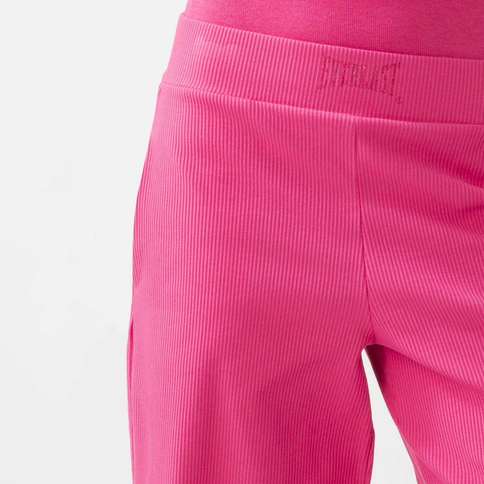 PANTALÓN PALAZZO EN COSTILLAS ELÁSTICAS Rosa fuerte ALGODÓN, ELASTANO 6/6