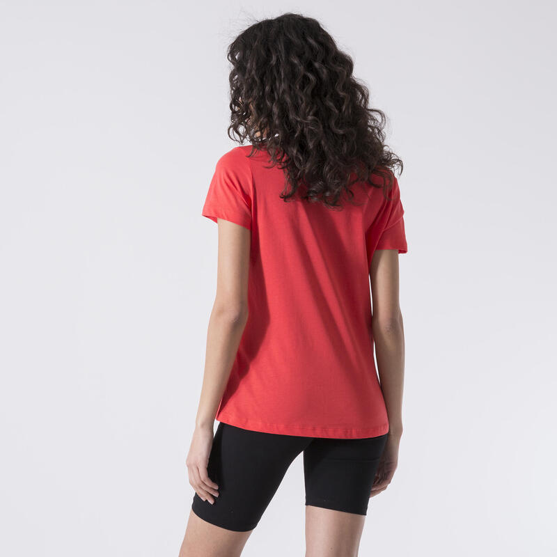 BASIS T-SHIRT IN JERSEY RED CORAL KATOEN