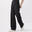 PANTALON PALAZZO EN CÔTELE STRETCH BLACK COTON, ÉLASTHANE