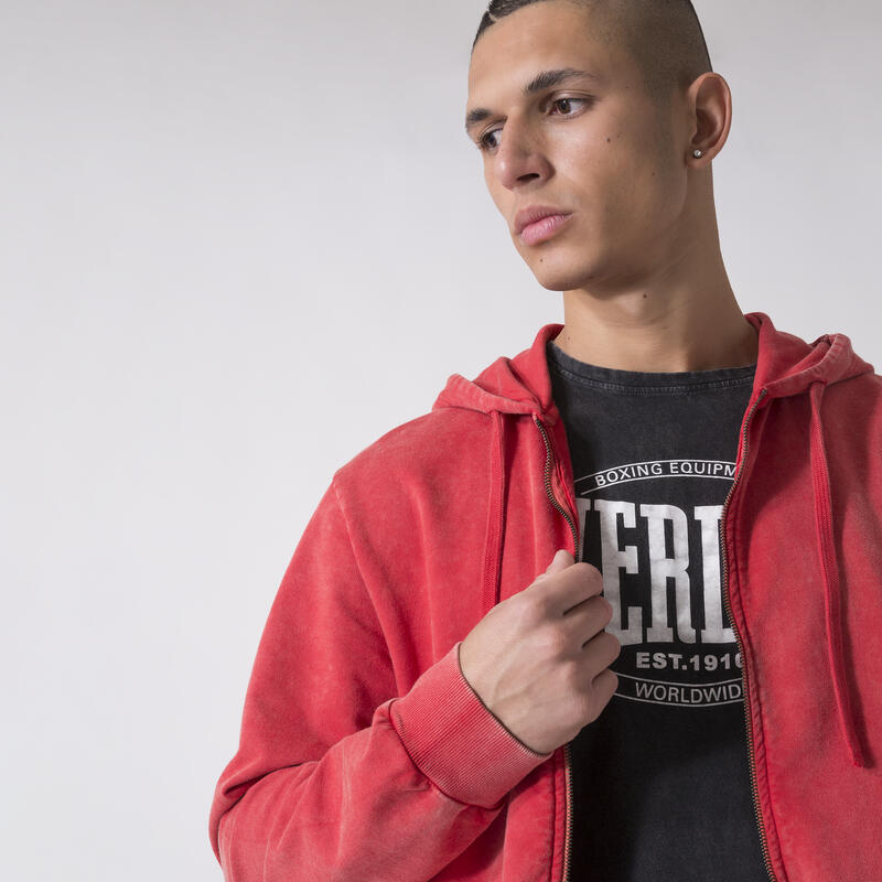 SWEAT À CAPUCHE AVEC FERMETURE ÉCLAIR COMPLÈTE ENTRAINEMENT ET BOXE FLAME RED CO