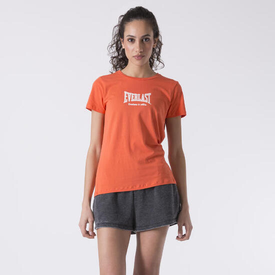 T-SHIRT BOXE MINIMALISTE CORAIL COTON, MODAL, ÉLASTHANE