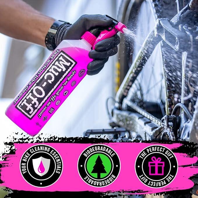 Muc-Off Bike Care Essentials Kit - Bike Cleaning Kit, Cleaning Bundle for MTB/Road/Gravel Bikes - Set Includes Bike Cleaner and Bike Protect