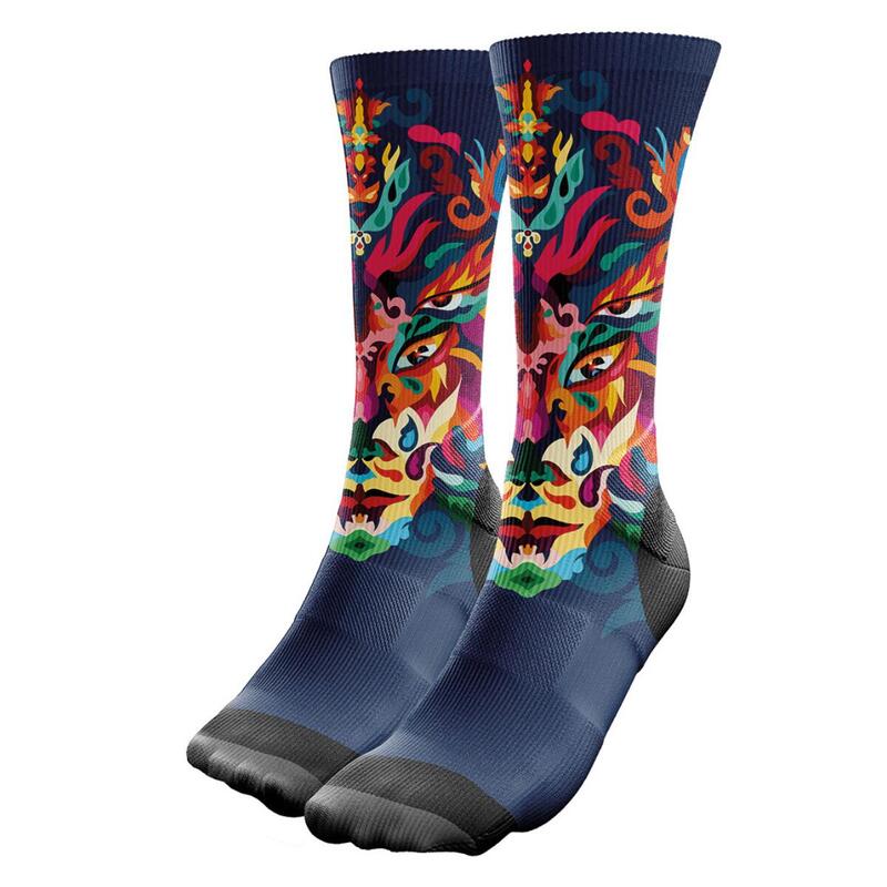 Calcetines técnicos Coolmax de Ledania Fuego Adulto Multicolor