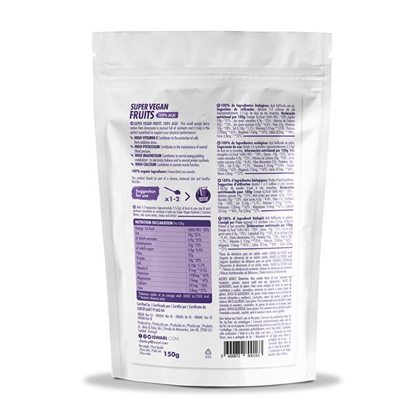 Proteína Vegana Iswari Super Vegan Fruits 100% Açai 2/2