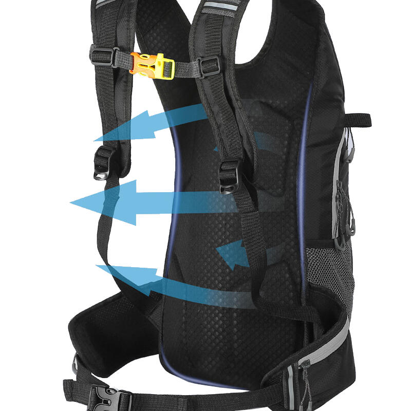 Rucsac pliabil, ultra usor, impermeabil, buzunar sistem hidratare,16L, negru+gri