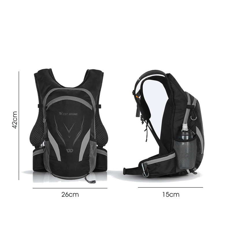 Rucsac pliabil, ultra usor, impermeabil, buzunar sistem hidratare,16L, negru+gri