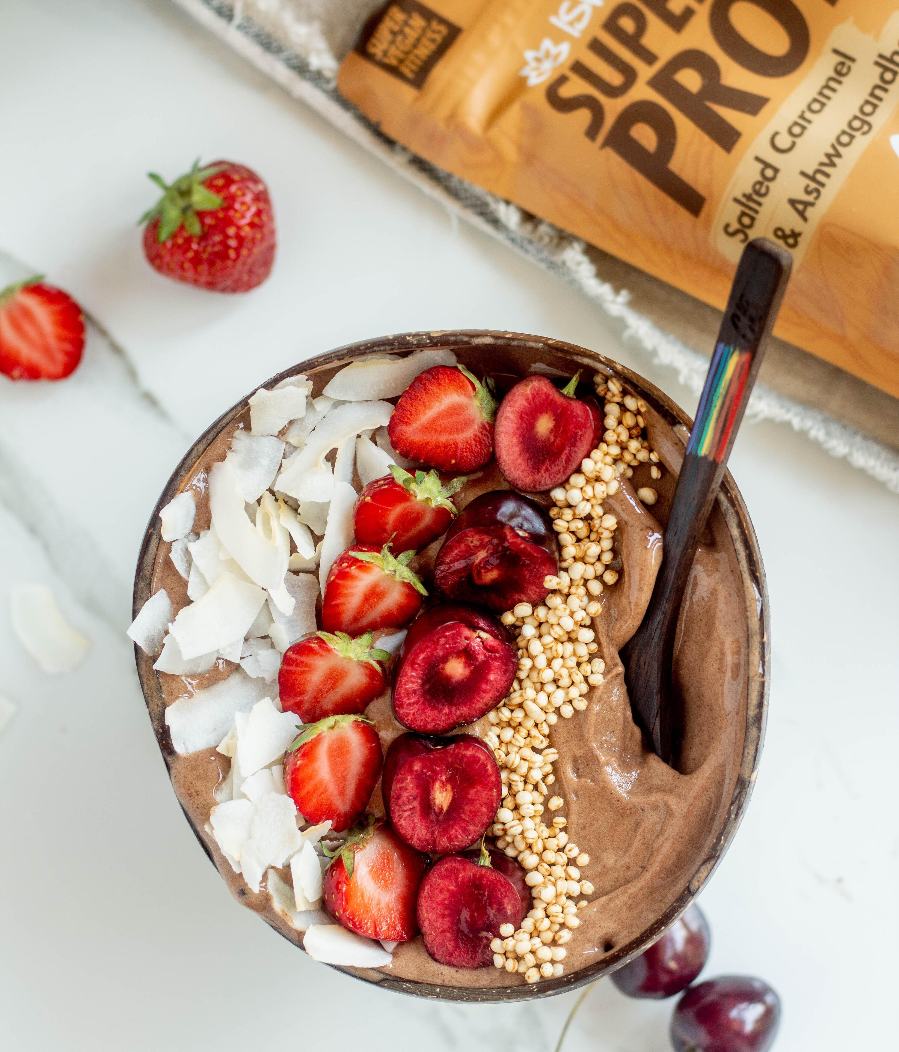 Super Vegan Protein Caramelo Salgado e Ashwagandha com Digezyme® 3/4