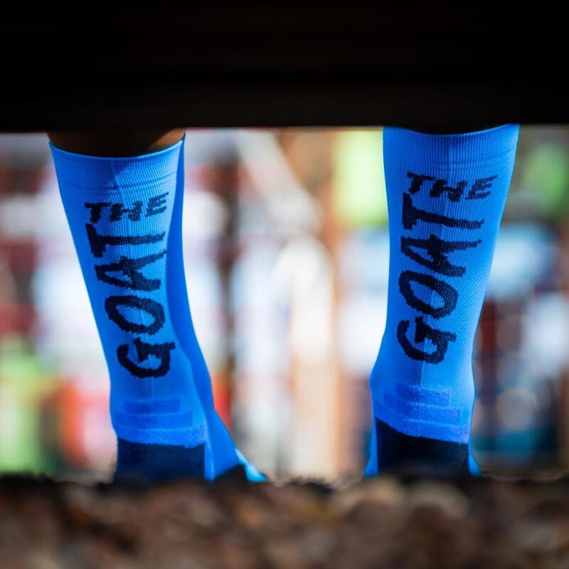 Chaussettes de Running THE GOAT Turquoise - Mixte - Tailles 36/41 et 42/46