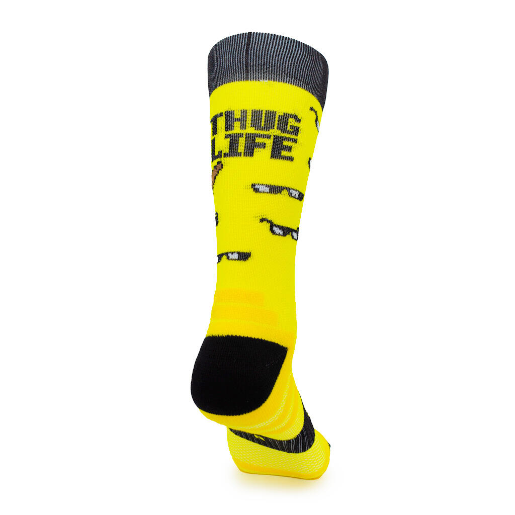 KAMUABU Calcetines Running ThugLife - finos de 1 hilo - Unisex - Tallas 36/41 y 42/46