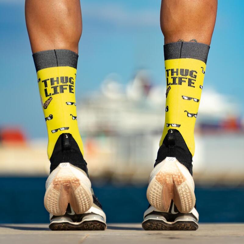 Chaussettes de course ThugLife - fines 1 fil - Mixte - Tailles 36/41 et 42/46