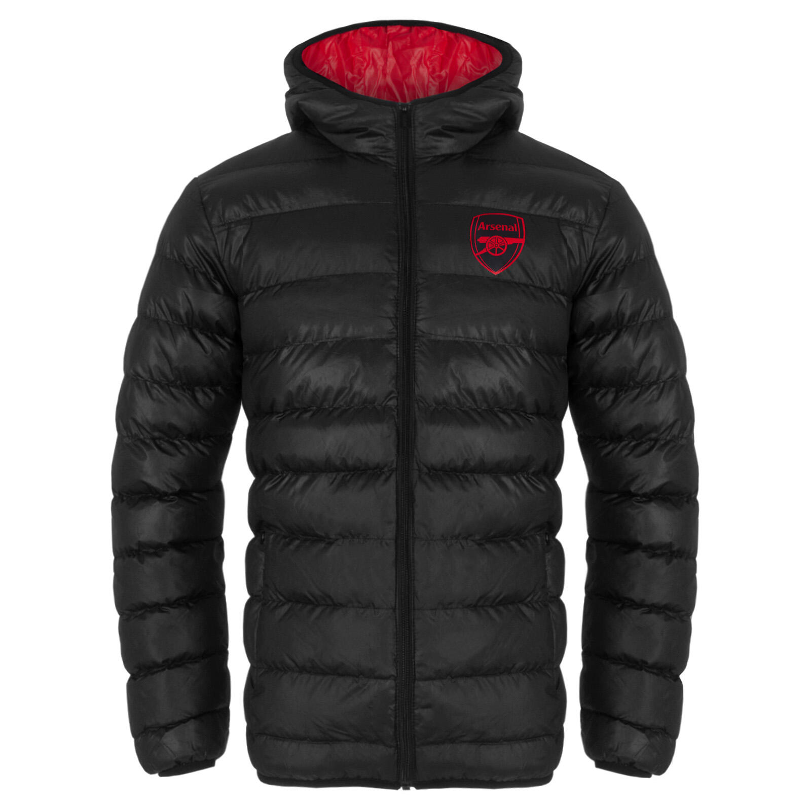 Arsenal FC Boys Jacket Hooded Winter Quilted Kids OFFICIAL Football Gift