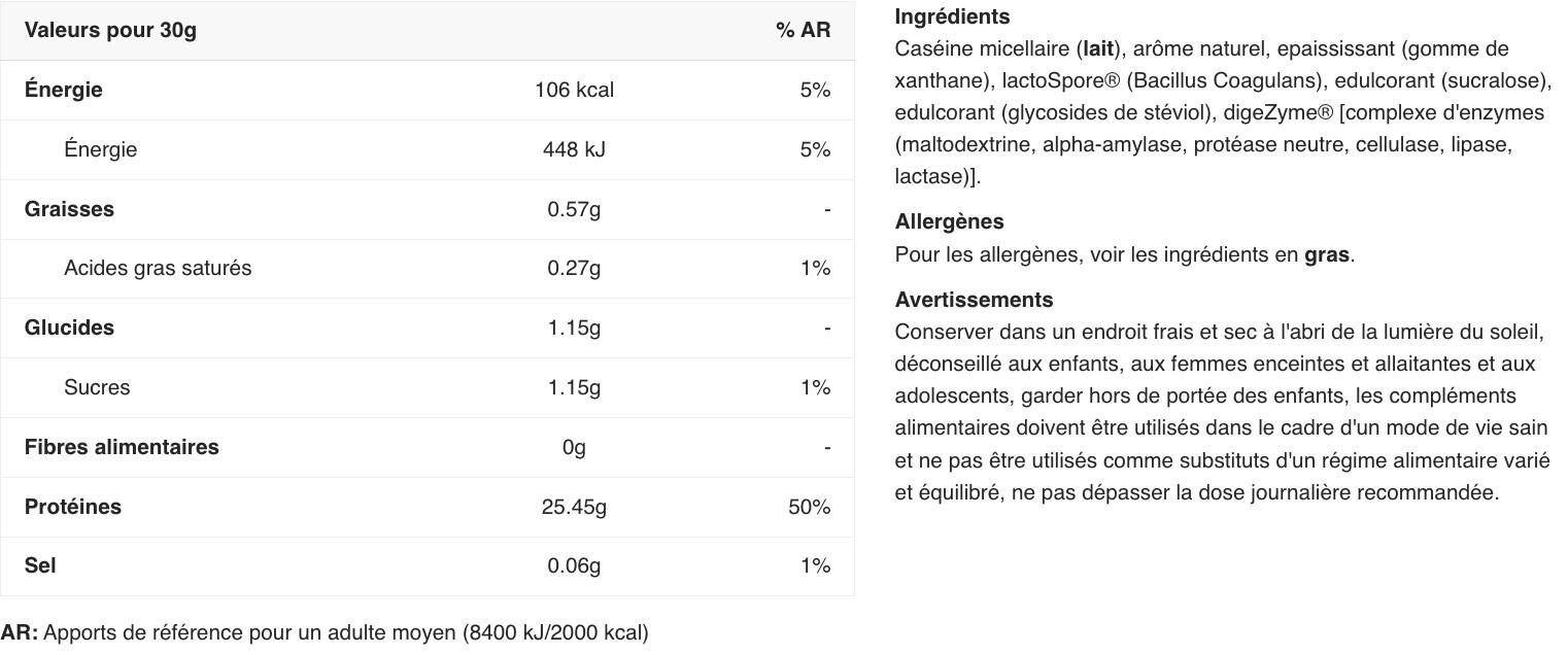Applied Nutrition 100% Casein Protein (900g) Vanilla Cream - Eiwitten - Caseïne 2/3