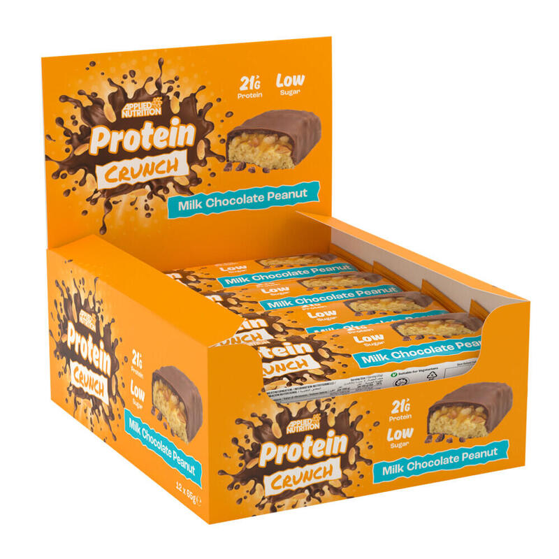 Barres protéinées - Protein Crunch Bar - Chocolat au Lait et Cacahuètes