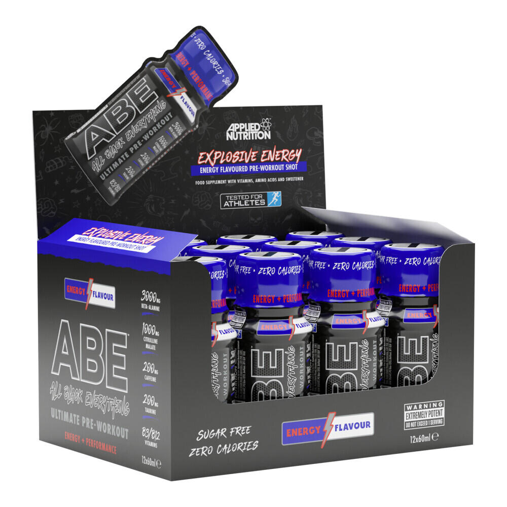 Pre-workout ABE Shots 60ml Applied Nutrition (pack of 12)
