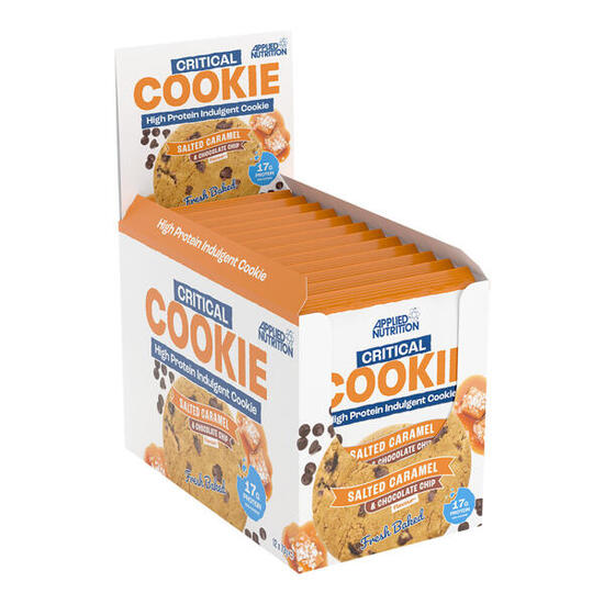 Biscotti proteici - Critical Cookie - Caramello Salato con Gocce di Cioccolato