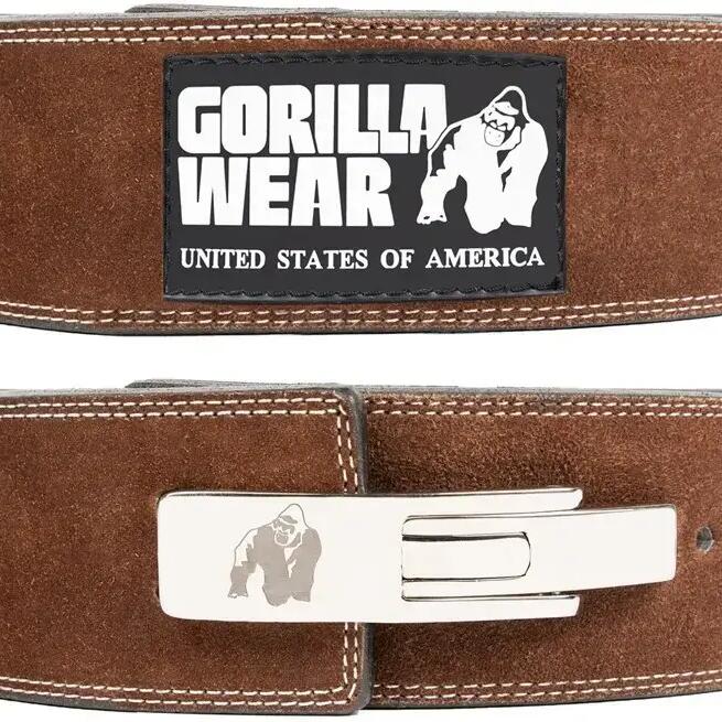 4-inch leather lifting belt Gorilla Wear