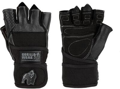 Dallas wrist wrap gloves - zwart